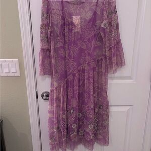 Johnny was xs lavender dress with beautiful embroidery nwt